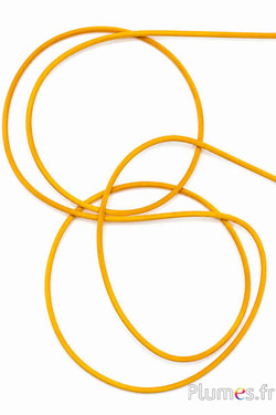 Leren veter - dikte 3 mm - geel